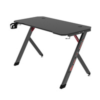 Bureau de jeu RGB, bureau d'ordinateur avec éclairage LED, bureau PC en fibre de carbone, bureau ergonomique pour la maison, table de jeu de 120 cm