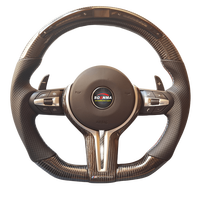   Volant en fibre de carbone pour BMW Série M3 F30 X1-X6 / Série M5 F10 GT5 Golf, chauffant, disque nu, entièrement en cuir