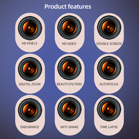 Logotipo personalizado del fabricante 2,8 pulgadas 48MP 4K 1080P Autofocus CCD Kid Camera X20 Cámara digital 16X Zoom para estudiantes MicroSD