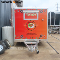 Camion de restauration rapide pour glaces et snacks, entièrement équipé, en acier inoxydable, avec friteuse
