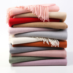 وشاح نسائي سميك بوجهين على الطراز الكوري بلون واحد شال كبير للخريف والشتاء وشاح ثنائي الغرض طويل - Product Image 5