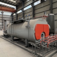 Chaudière à vapeur horizontale à tubes de flamme basse de 4 tonnes, haute qualité, à gaz naturel/GPL, pour usage industriel, pour yaourt, montée sur skid, CE