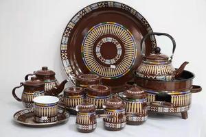 Saudi arabia desinging enamelware Set kim loại thép men Bộ đồ ăn bếp tấm cà phê ấm hơn ấm trà Mug Set - Product Image 5