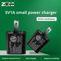 Adaptador de Corriente USB PD de 5W, 5V1A, Carcasa Transparente, Enchufe Estadounidense, Protección Contra Sobrecorriente OLP, Cargador de Bajo Voltaje