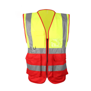 Gilet de sécurité multi-poches en polyester 100% imperméable ANSI classe 2 pour la construction et la circulation - Product Image 2