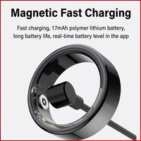 Bague connectée pour la fréquence cardiaque, l'oxygène sanguin et le suivi du sommeil, tracker de santé portable, charge magnétique, compatible Android et iOS