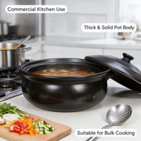 Casserole en céramique antiadhésive durable, compatible gaz et induction, nouveau style chinois, poignée en acier inoxydable, passe au lave-vaisselle