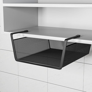 Étagère de rangement sous armoire WU, panier suspendu en maille de fer, organisateur de cuisine, sans perçage, style minimaliste, fixation murale - Product Image 1