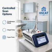 Laser fractionnel au CO2 OSCAT Vet 10600nm 30W, modes de balayage réglables, écran tactile, équipement vétérinaire pour chats, chiens, clinique vétérinaire