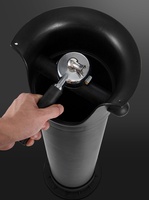 Bac à café professionnel sur pied, style barista, absorbant, avec base antidérapante amovible, bac de collecte des grondes de café