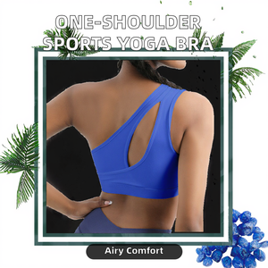 Soutien-gorge de sport respirant pour femme, style asymétrique sexy à une épaule, idéal pour le yoga et la gym - Product Image 2