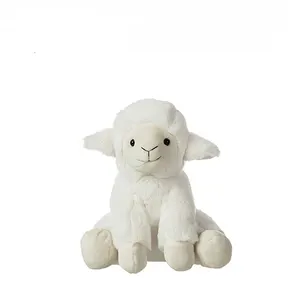 Oveja de peluche de varios tamaños para niños, supersuave animal de peluche, blanco