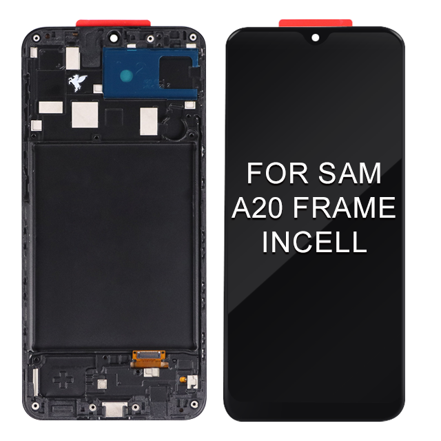 FLYCDI Winning Product 2024 High Light Lcd Phone Accessory Replacement Pantalla for Samsung Galaxy A20 With Frame