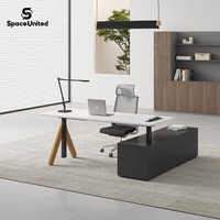 SpaceUnited Mobilier de bureau de luxe Bureau ergonomique réglable en hauteur pour cadres et managers