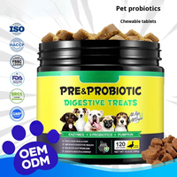 Comprimés à mâcher probiotiques pour chiens de marque privée, santé digestive, santé intestinale, friandises multivitaminées riches en protéines, compléments alimentaires pour chiens