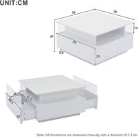 Meubles de maison de panneau en bois de table basse de conception moderne à haute brillance blanche de qualité supérieure de Chine