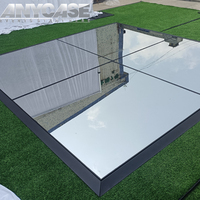 Piste de danse en verre miroir pour mariage, allée de cérémonie