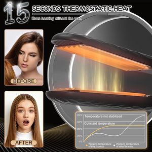 Lisseur et boucleur de cheveux électrique LED professionnel portable avec chauffage rapide pour usage domestique et en camping-car - Product Image 5