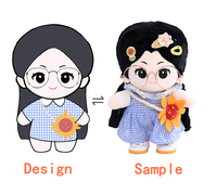 Poupée en peluche personnalisée Kpop Idol Anime, jouet en peluche avec tenue personnalisée et accessoires mignons