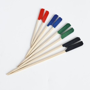 Palillos de Bambú Teppo Multicolores con Cabeza de Bandera, Palillos Planos Ecológicos para Aperitivos, <span class=keywords><strong>Tapas</strong></span>, Platos Fríos, Desayunos de Hotel y Buffet - Product Image 2