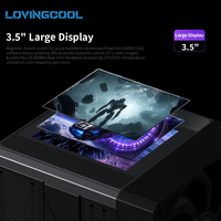 Ventilateur de refroidissement pour PC LOVINGCOOL avec écran surdimensionné, radiateur CPU à air, design à rail coulissant pour boîtier DDR45, ventilateur d'ordinateur 120x28mm