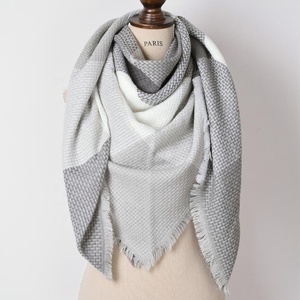 Vendita calda muti colori stock grande piazza di inverno del capo oversize tartan acrilico <span class=keywords><strong>plaid</strong></span> coperta sciarpe - Product Image 3