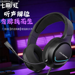 Casque de jeu coloré H800 avec micro et son surround 7.1 pour PC, ordinateur portable et e-sport - Product Image 1