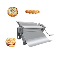 Laminoir manuel en acier inoxydable pour pâte à pizza, pain, pâtes et raviolis, idéal pour boulangeries et services de restauration commerciaux