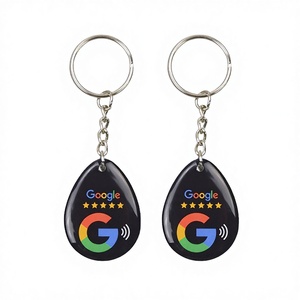 Porte-clés en plastique PVC époxy <span class=keywords><strong>RFID</strong></span> NFC étanche, forme personnalisable, 13,56 MHz, cartes de contrôle d'accès par proximité - Product Image 2