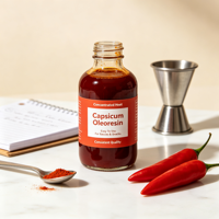 Huile d'oléorésine de capsicum naturelle de qualité alimentaire à 60 % et extrait de piment soluble dans l'eau en bouteille/fût pour assaisonnement de snacks et sauces