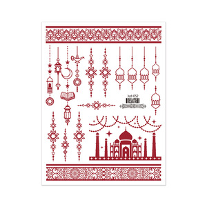 Eid Moon Stars adesivi temporanei del tatuaggio <span class=keywords><strong>per</strong></span> Eid Ramadan Party Body Art impermeabile orecchio dito polso tatuaggio a mano - Product Image 3