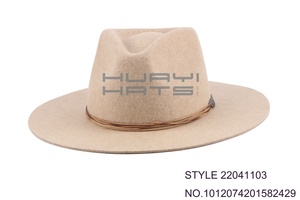 Cappelli Fedora in feltro 100% lana australiana HUAYI a tesa larga piatta stile semplice <span class=keywords><strong>rosa</strong></span> per la primavera invernale alla moda per la festa - Product Image 6