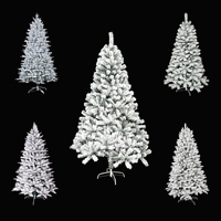 UMIND Artificielle Neige-Floqué Blanc Arbre de Noël Multi-Langue Grand Festival Déco