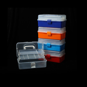Toolbox <b>Storage</b> Box With Drawers Multi Layer Transparent Organizer For Makeup Art Nail Supplies Colorful <b>Stackable</b> <b>Container</b> - Product Image 1