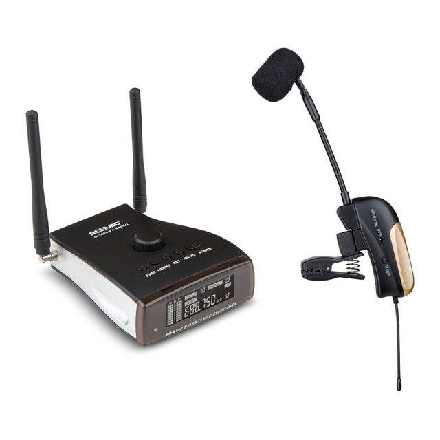 PR-8ECHO/ST-4 UHF Wireless Saxophone Microphone 3 Echo Effects 80M Diversity Antenna Instrument Mic for Brass Instruments