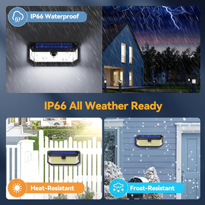 <b>Solar</b> Outdoor <b>Lights</b> with Motion Sensor IP65 Waterproof Intelligent Security Wireless <b>Lights</b> for Garage Deck Fence - Product Image 4
