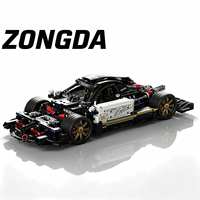 ZONGDA Voiture de sport super échelle 1/8, 3365 pièces, modèle de course mécanique à assembler, véhicule statique, collection de modèles réduits, ensembles de blocs de construction