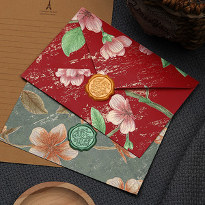 Enveloppe Yunjin en brocart à motif floral, style occidental épaissi, pour cartes d'invitation - Product Image 4