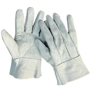 Mejor venta de trabajo industrial de piel de vaca de guantes de seguridad de cuero guantes de trabajo