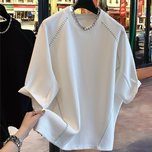 Venta al por Mayor, Verano 2023, Estilo Europeo Informal, Lona Sólida, Ecológica, Ligera, de Lujo, Diseño Original, Sensación Holgada, Manga Murciélago - Product Image 2