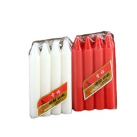 Bougies blanches colorées non parfumées en cire de paraffine, sans fumée, pour mariages, Halloween, dîners, Pâques et prières