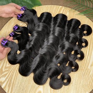 Double Drawn Raw Cambodian Body Wave <strong>Hair</strong> Bundles Unprocessed Vendor Wholesale Human <strong>Hair</strong> Raw Virgin Cuticle Aligned Human <strong>Hair</strong> - Product Image 3
