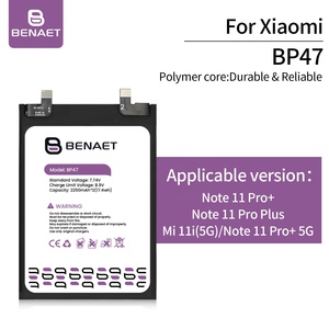 Baterai li-polimer isi ulang BP47, pengganti baterai ponsel 2250mAh * 2 7.74V untuk Xiaomi Note11Pro + Isi Ulang - Product Image 3