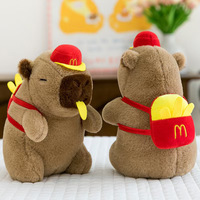 Personnalisation en gros de plusieurs peluches Capibara de huit pouces avec rembourrage en coton PP, jouet anti-stress pour les 5 ans et plus et les 14 ans et plus