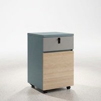 Meuble de rangement mobile sous bureau avec tiroirs verrouillables sur roulettes, unité à 2/3 tiroirs, armoire de rangement mobile pour bureau