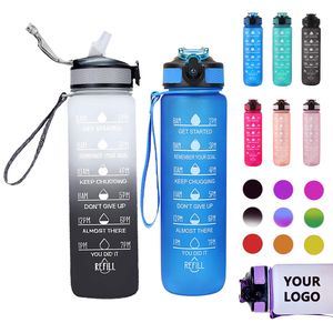 Tùy Chỉnh Bpa-Miễn Phí Tritan Chất Lượng Tốt Nhựa Thể Thao Dưới Nước Chai 1L Du Lịch Cốc Nước Với Flip Top Cap Dây Đeo Cho Cắm Trại Ngoài Trời - Product Image 1