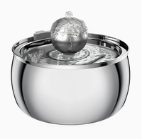Fontaine à eau portable pour animaux de compagnie de grande capacité 3,2 L en acier inoxydable 304, rechargeable sans fil, automatique, étanche IPX4