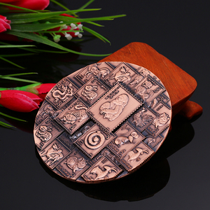 Ancienne pièce de monnaie personnalisée en cuivre 3d gaufré du zodiaque chinois en gros de <span class=keywords><strong>Chine</strong></span> - Product Image 6