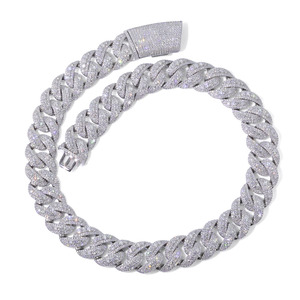 NUOYA Collana a Catena Cubana Spessa da 22mm Placcata in Oro Rosa Completamente Tempestata di Diamanti e Zirconi Scintillanti, Gioielli Hiphop da Donna - Product Image 5