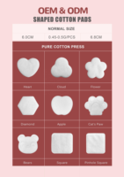 Tampons démaquillants doux à trois couches en forme de patte de chat - Matériel en coton mignon et élégant, personnalisable avec logo exclusif